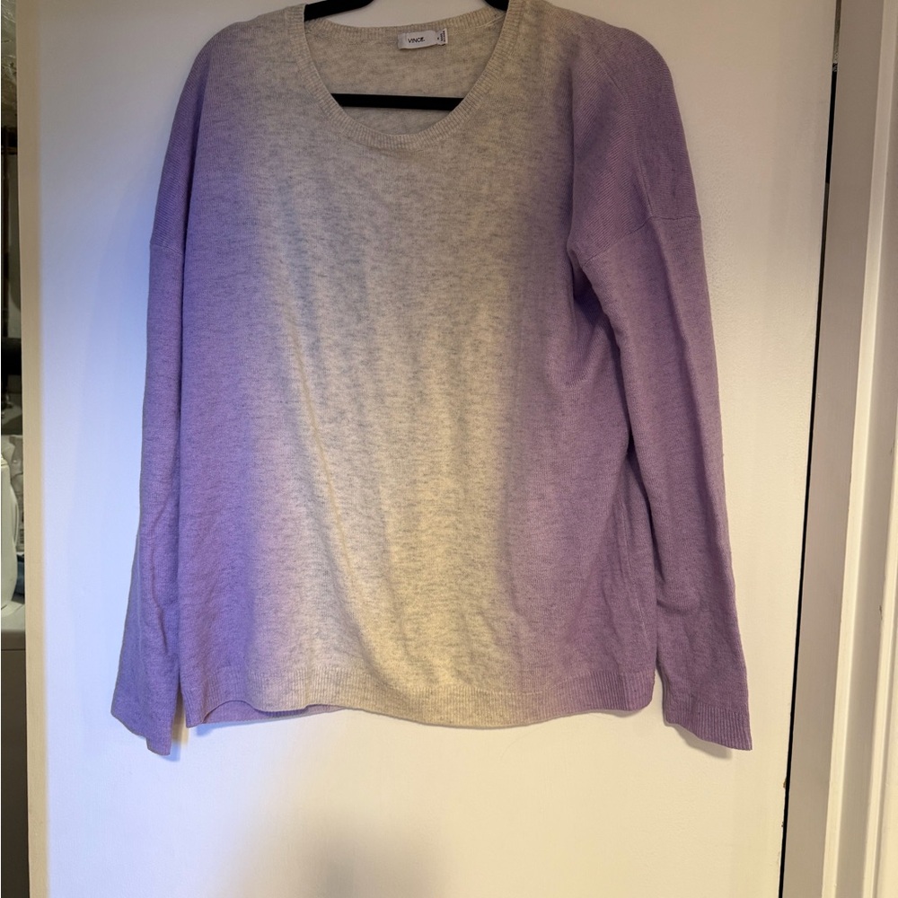 Purple and Cream Gradient Sweater